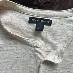 2 Banana Republic Linen Henley's